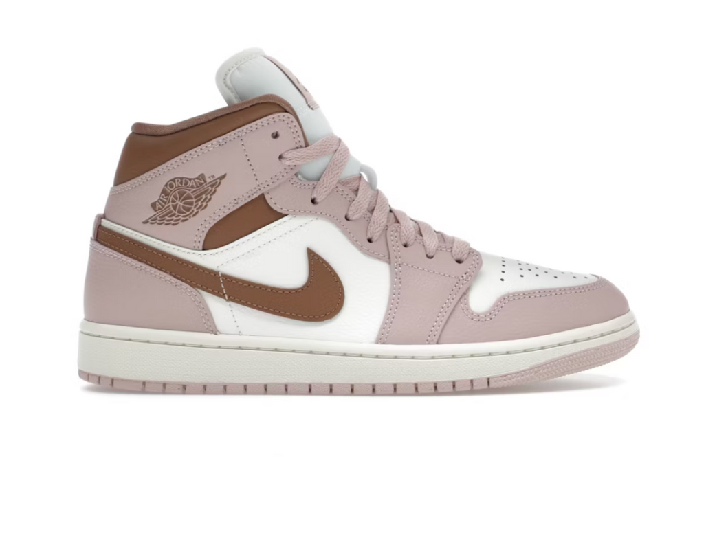 AJ1 Mid Pink Oxford Brown