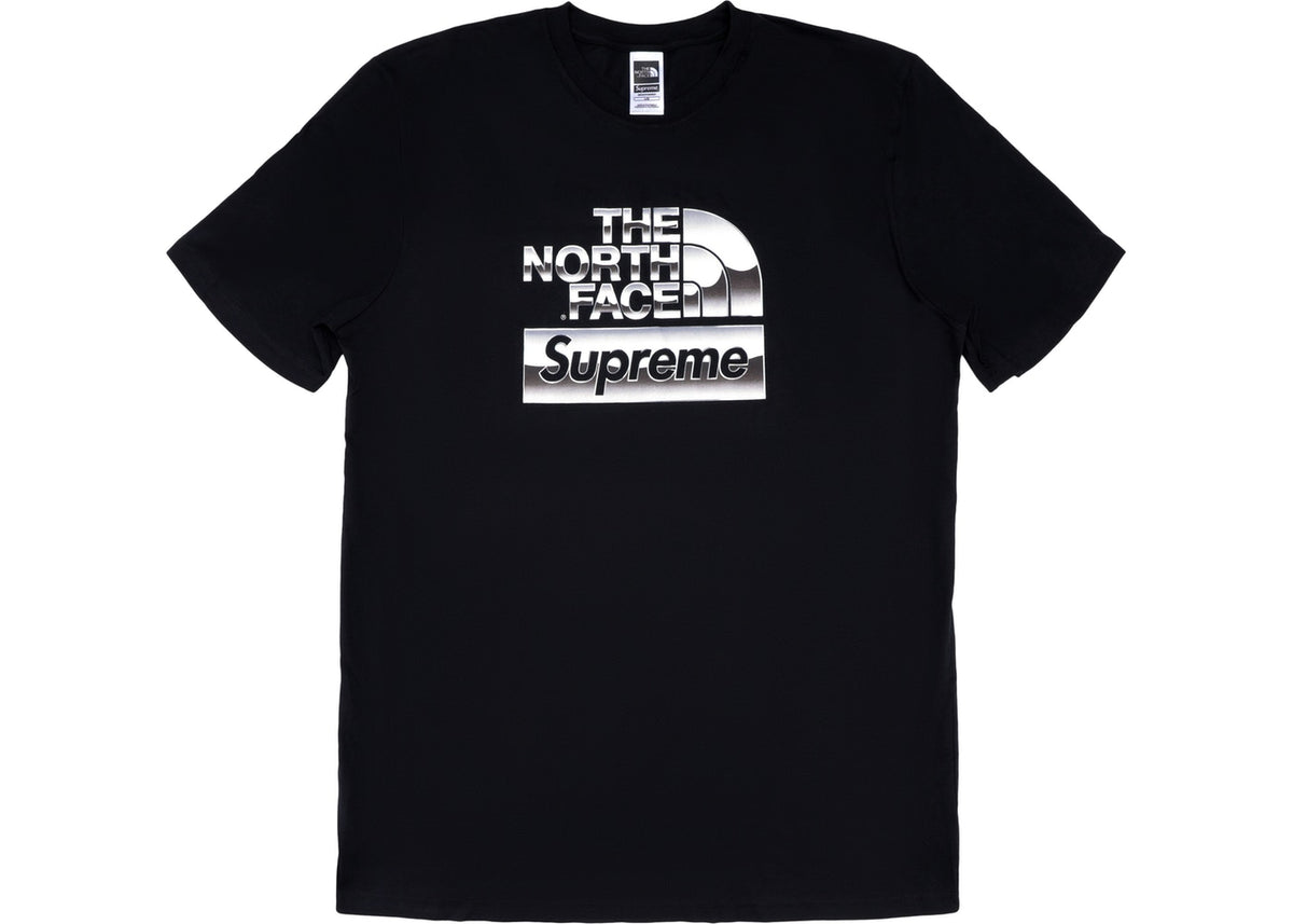 Supreme The North Face Metallic Logo T Shirt Black vortexstore