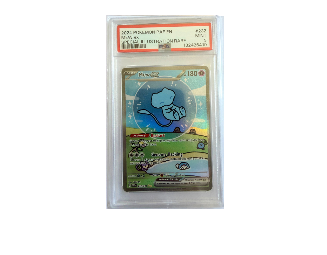 Pokémon Mew ex (PAF 232) - PSA 9 - Paldean Fates