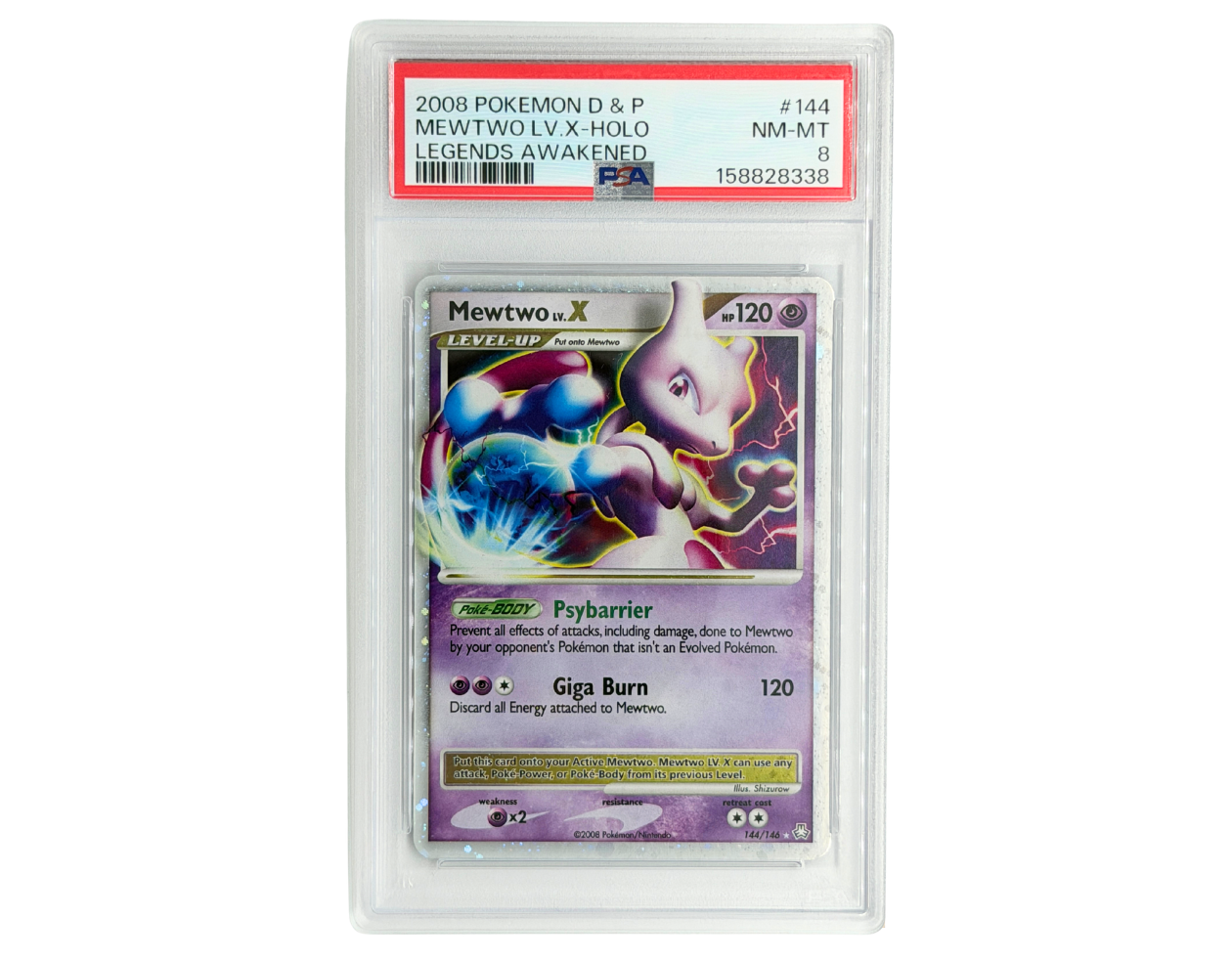 Mewtwo LV.X (LA 144) - PSA 8 -  Legends Awakened