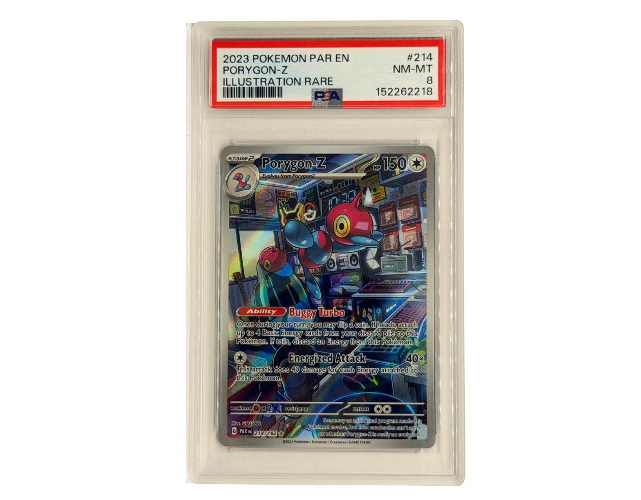 Pokémon Porygon - Z (PAR 214) - PSA 8 - Paradox Rift