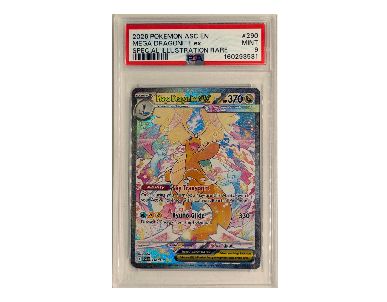 Pokémon Mega Dragonite ex (ASC 290) - PSA 9 - Ascended Heroes