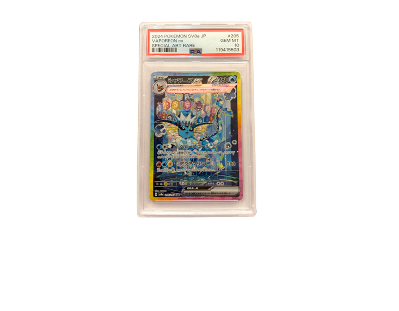 Pokémon Vaporeon ex (sv8a 205) PSA 10 - Terastal Festival ex