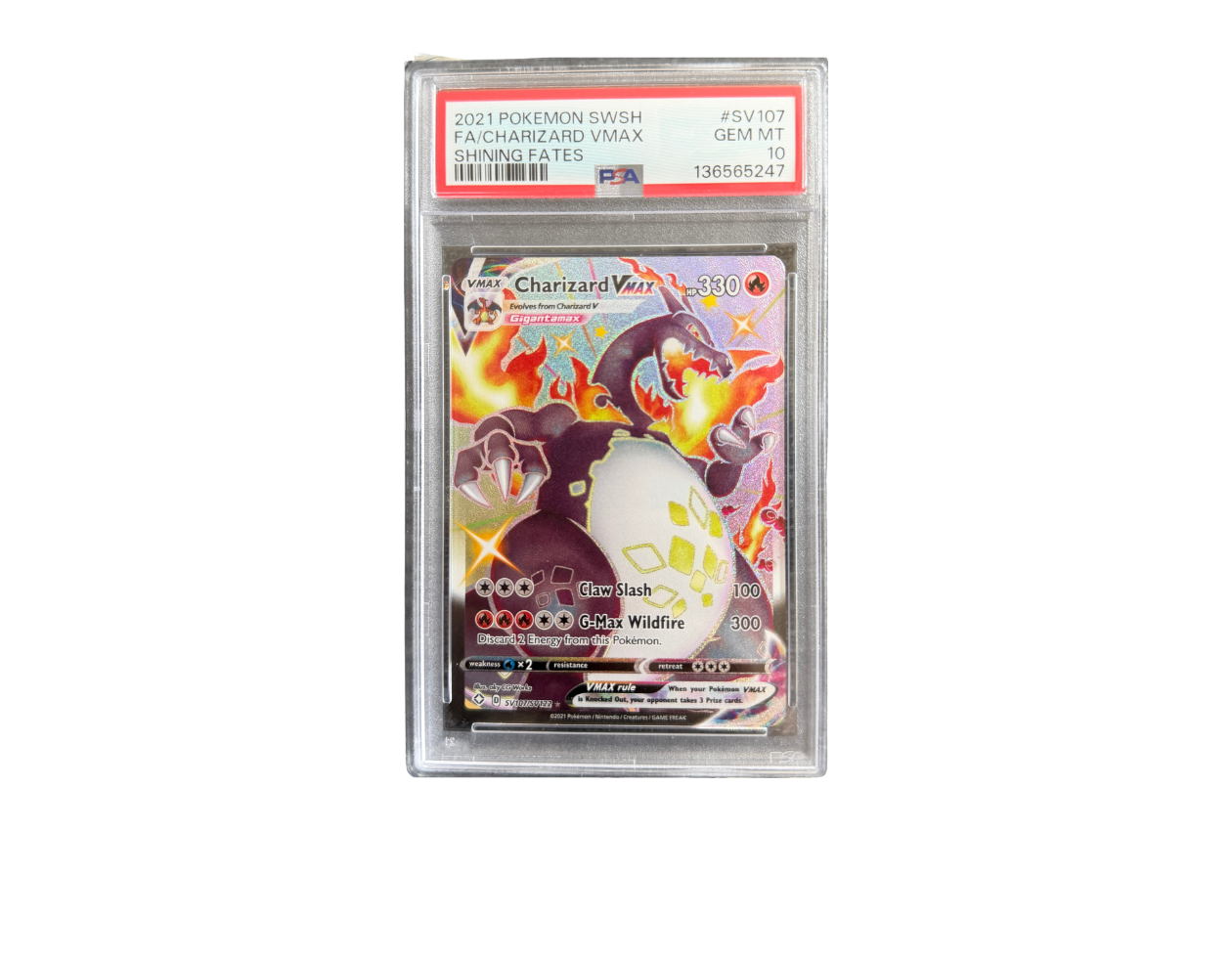 Pokémon Charizard VMAX (SHF SV107) - PSA 10 - Shining Fates