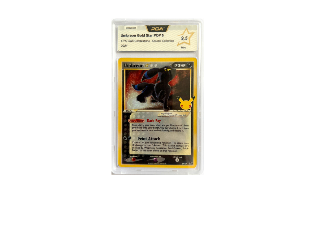 Pokémon Umbreon Gold Star (CEL POP5 17) - PCA 9.5 - Celebrations