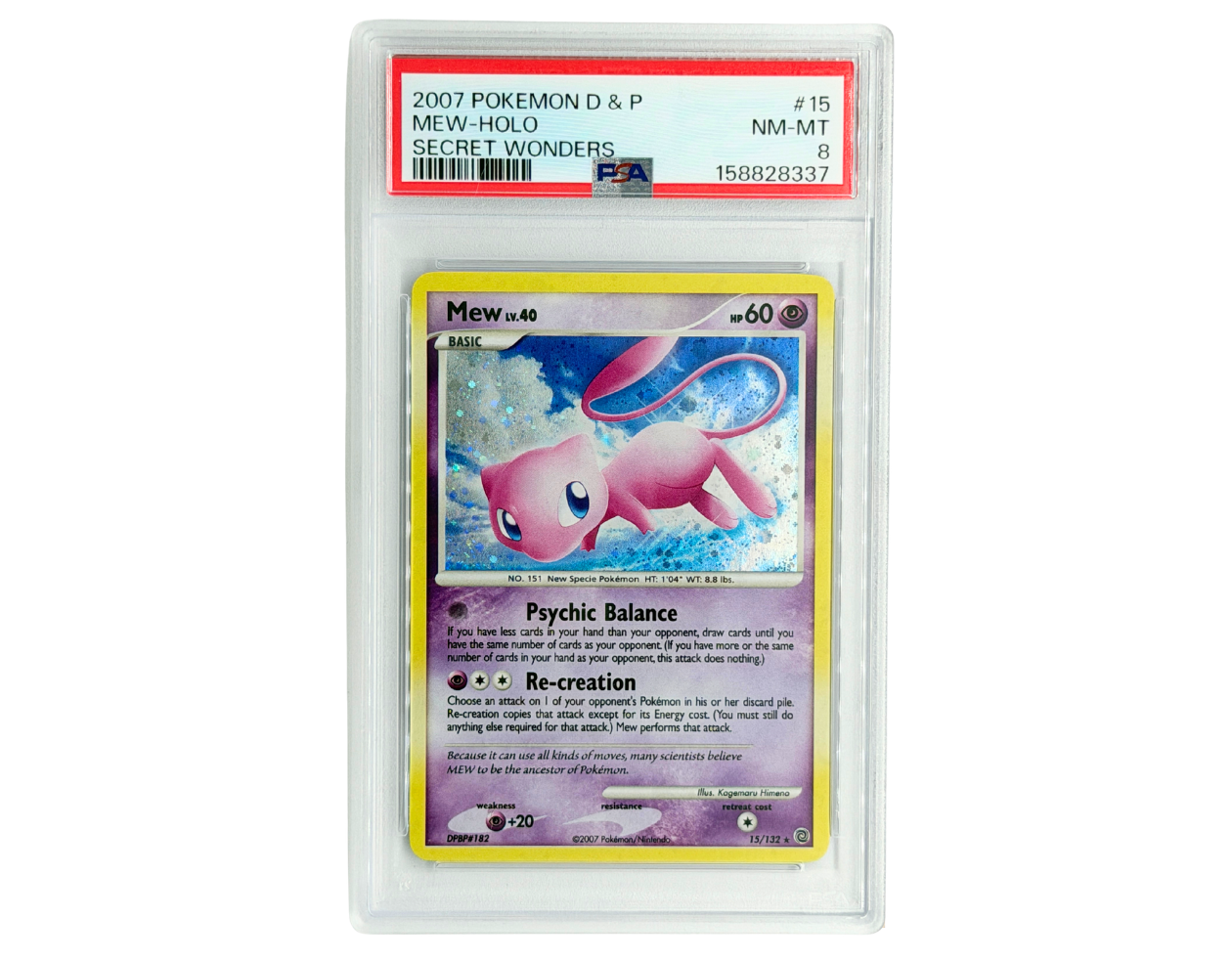Mew Lv.40 (SW 15) - PSA 8 -  Secret Wonders