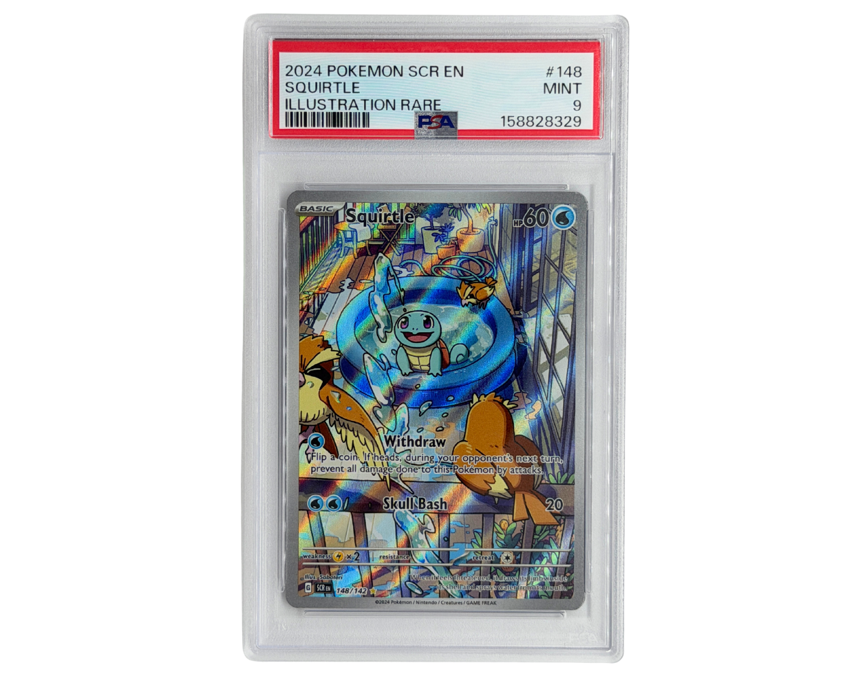 Pokémon Squirtle (SCR 148) - PSA 9 -  Stellar Crown