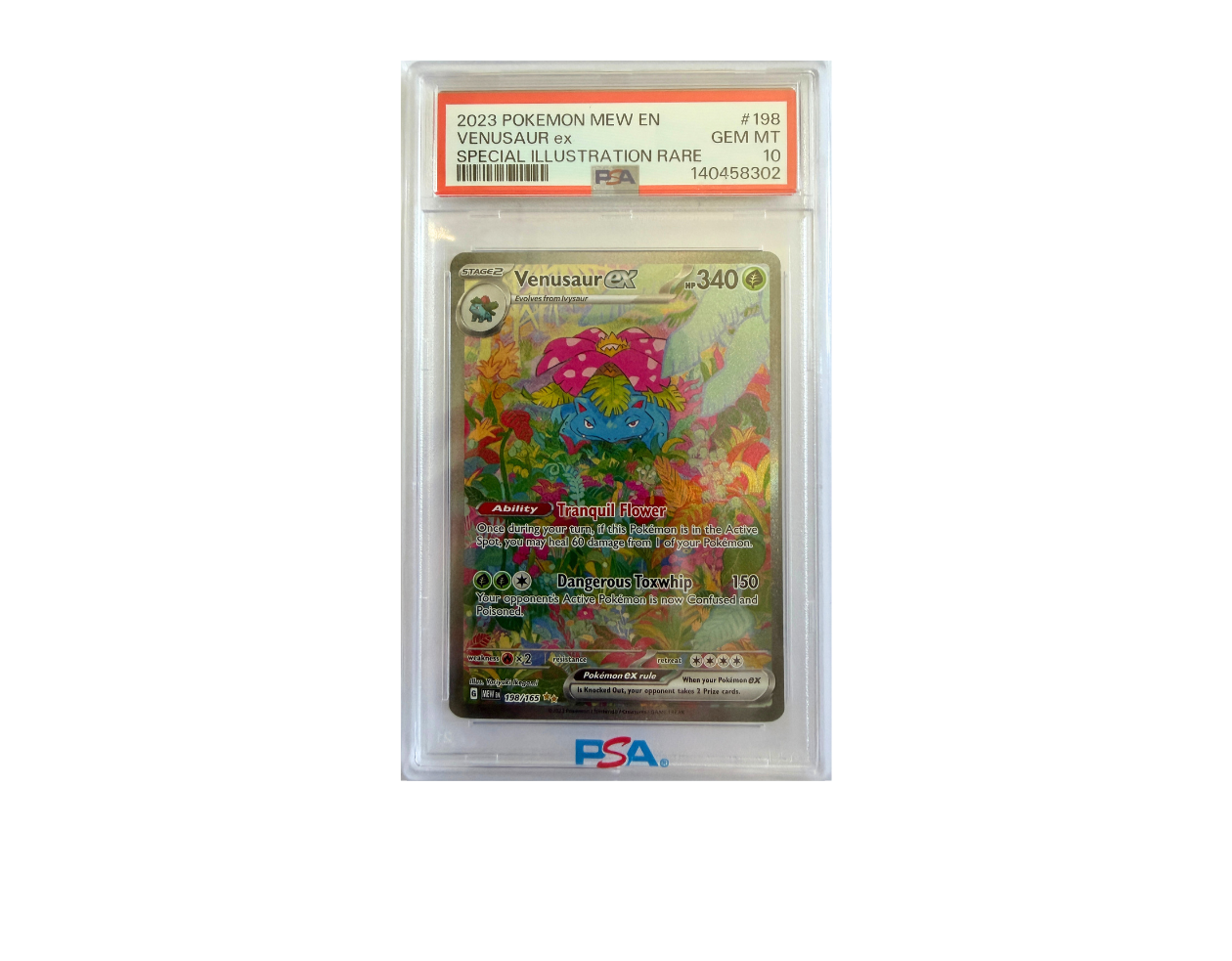 Pokémon Venusaur ex (MEW 198) - PSA 10 - 151