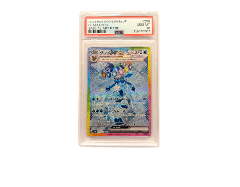 Pokémon Glaceon ex (sv8a 206) PSA 10 - Terastal Festival ex