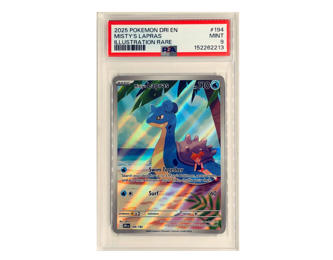 Pokémon - Misty's Lapras (DRI 194) - PSA 9 - Destined Rivals