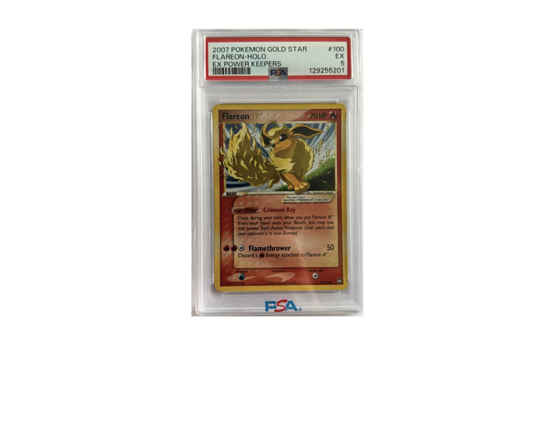 Pokémon Flareon Gold Star (PK 100) - Ex Power Keepers - PSA 5