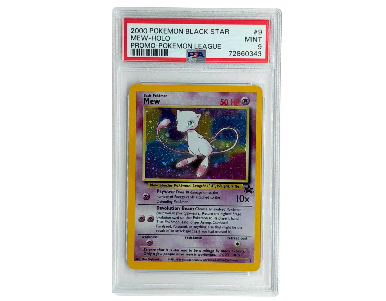Pokémon Mew (WP 9) - PSA 9 - Wizards Black Star Promos