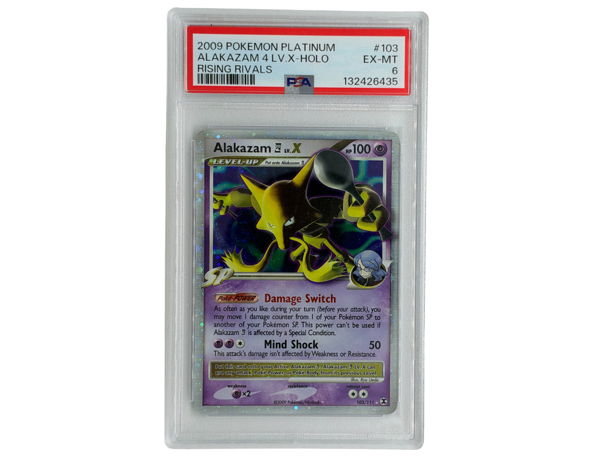 Pokémon Alakazam [4] LV.X (RR 103) - PSA 6 -  Rising Rivals
