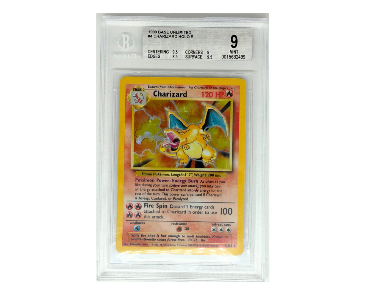 Pokémon Charizard (BS 4) - Beckett 9 - Base Set