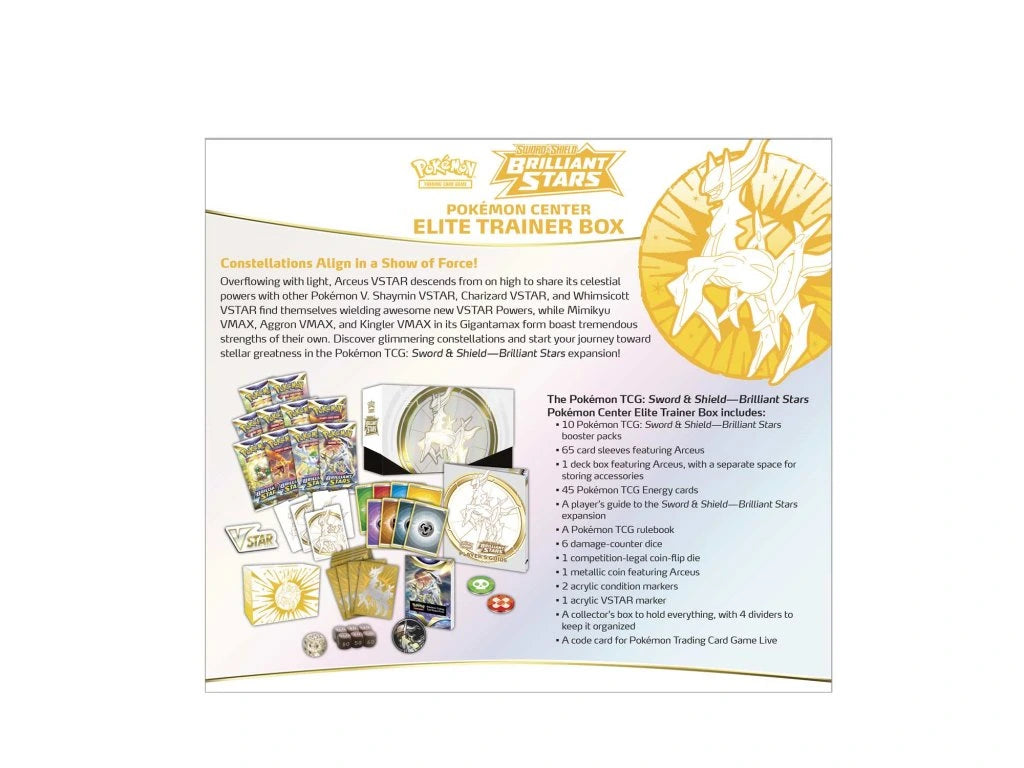 Pokémon Sword & Shield TCG: Brilliant Stars Pokémon Center Elite Trainer Box