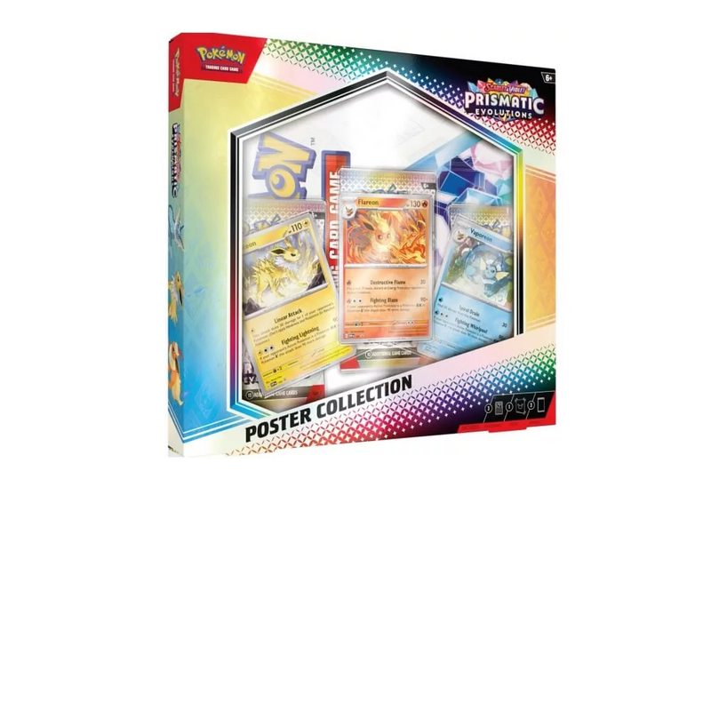 Pokémon Prismatic Evolutions Poster Collection (plakát, 3x booster, 3x promo karta)