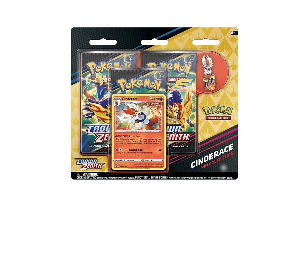 Pokémon TCG Crown Zenith Pin Collection Rillaboom/Cinderace/Inteleon
