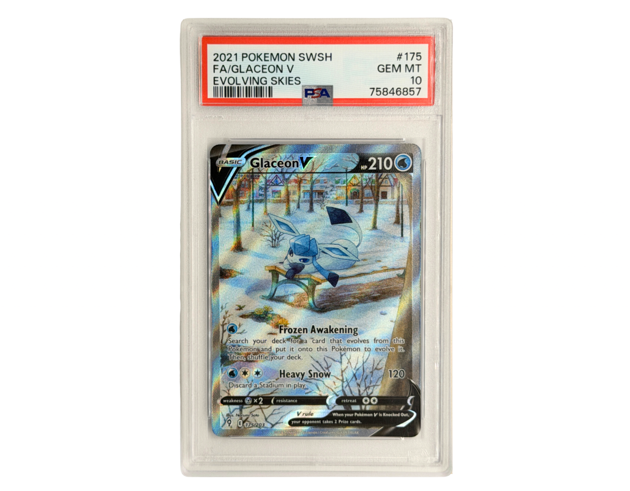Pokémon Glaceon V (EVS 175) - PSA 10 - Evolving Skies