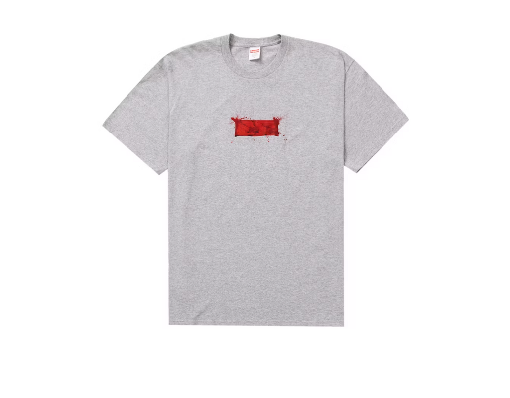Supreme Ralph Steadman Box Logo Tee Heather Grey