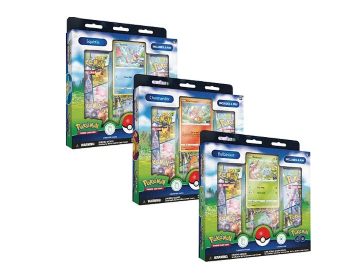 Pokémon GO Pin Collection—Squirtle/Charmander/Bulbasaur