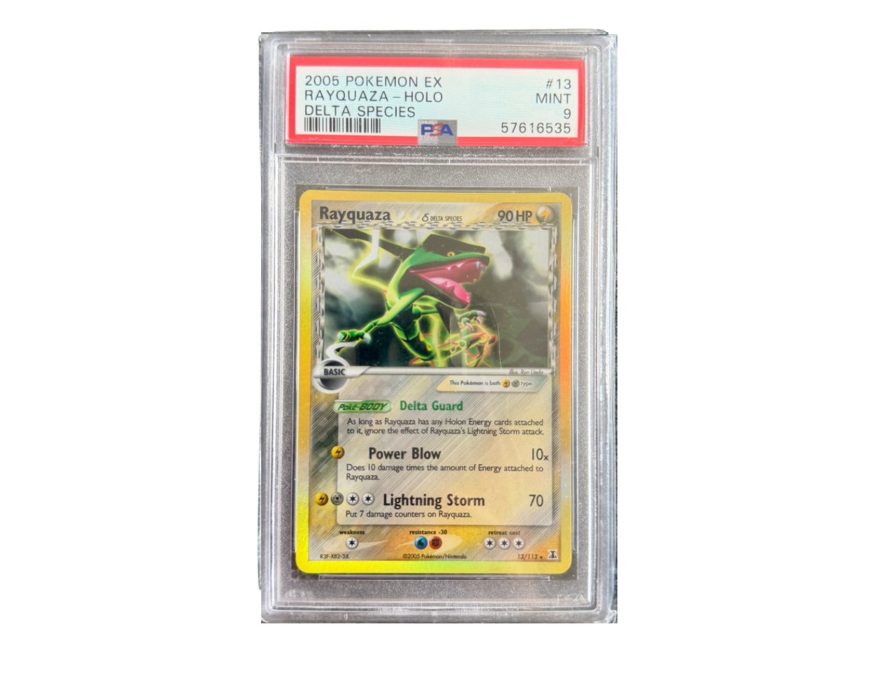 Pokémon Rayquaza δ Delta Species (DS 13) - PSA 9 - Delta Species