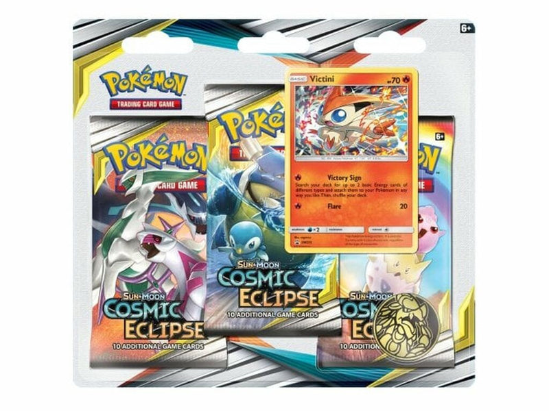 Pokemon TCG Sun & Moon: Cosmic Eclipse 3 Pack Blister - Victini