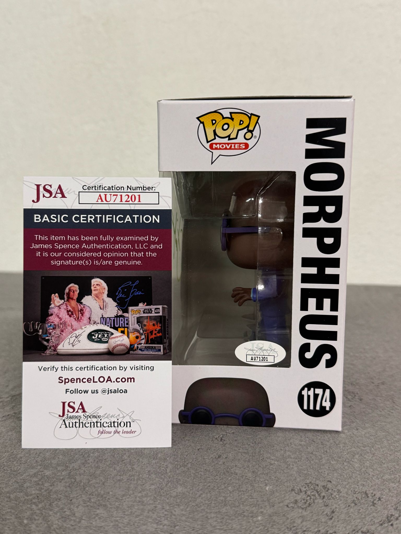 Funko Pop! #1174 Matrix: Morpheus - podepsaná hercem Laurence Fishburne