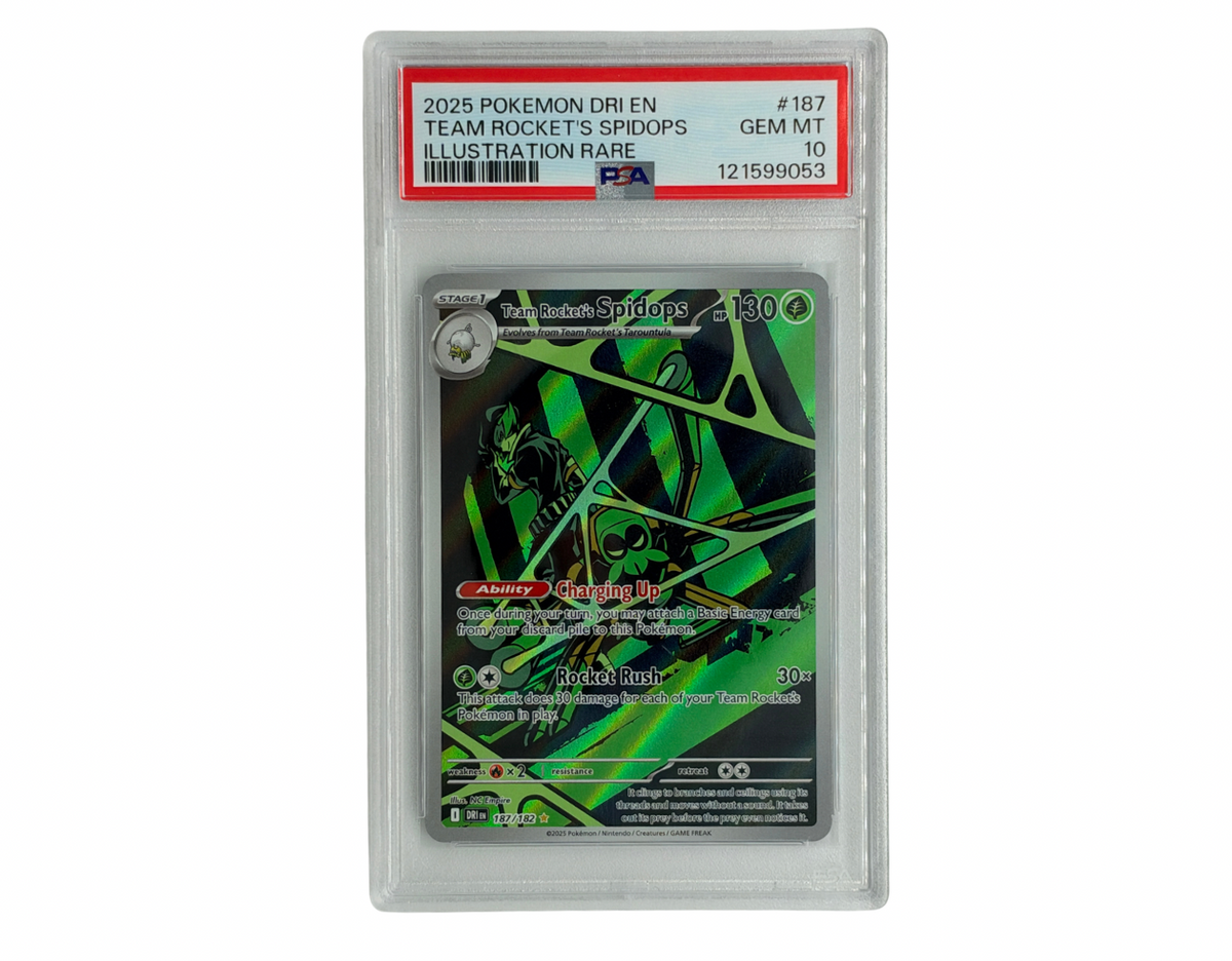 Pokémon Team Rocket's Spidops (DRI 187) - PSA 10 - Destined Rivals