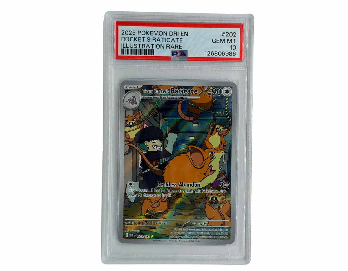 Pokémon Team Rocket's Raticate (DRI 202) - PSA 10 - Destined Rivals