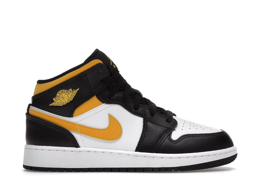 Jordan 1 Mid White Pollen Black