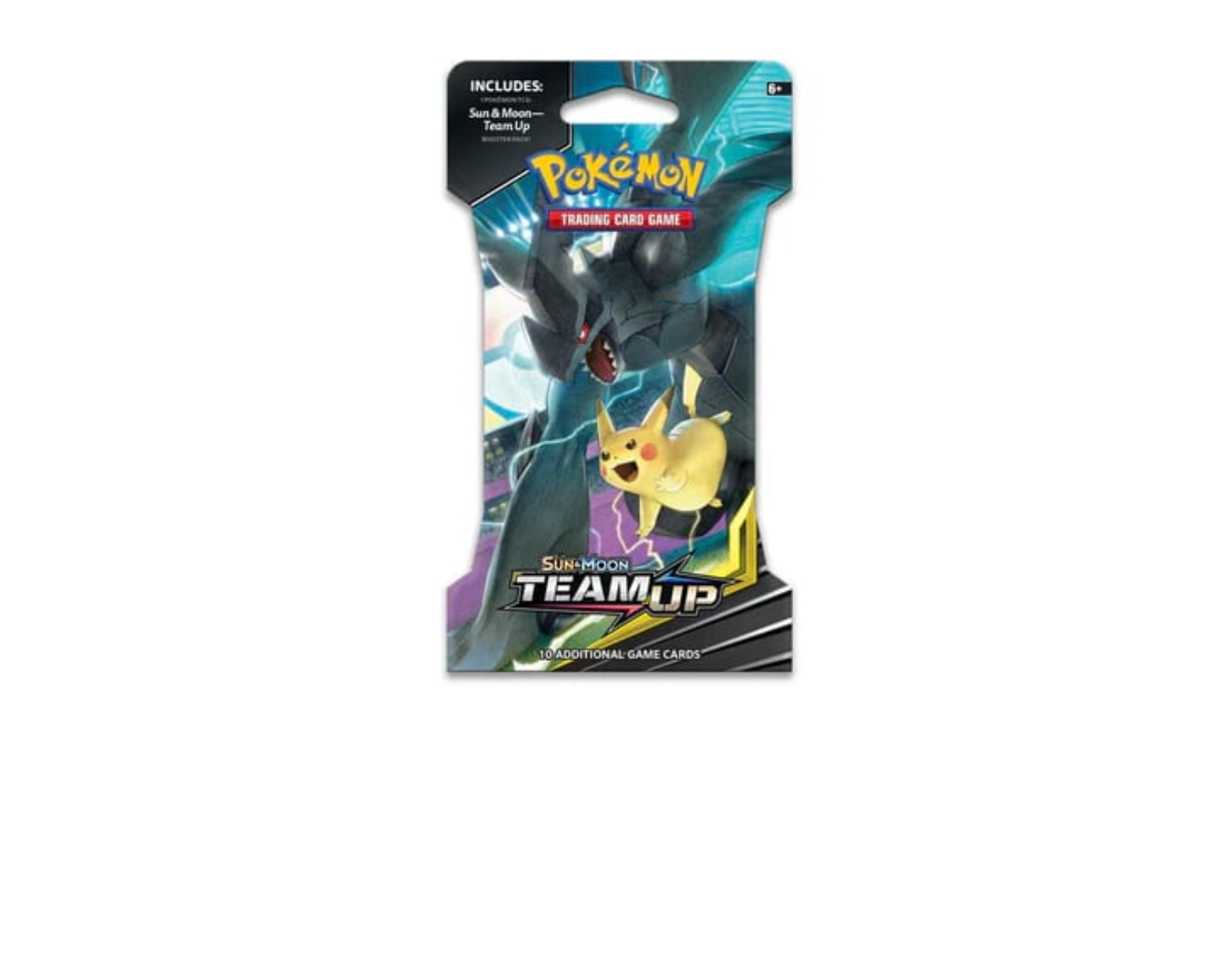 Pokémon Team Up Sleeved Blister booster pack (Zekrom/Pikachu art)