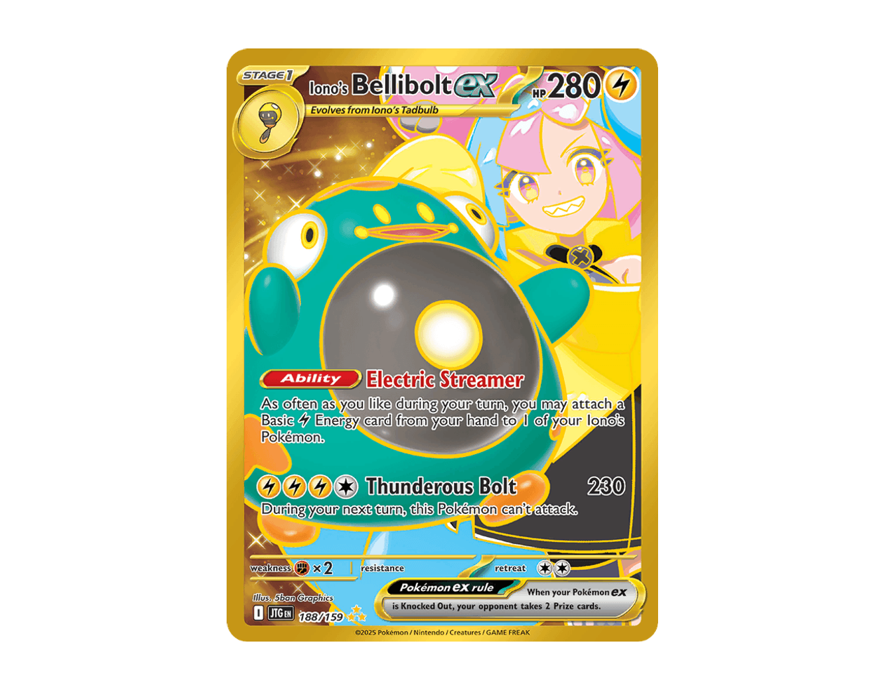Iono's Bellibolt ex JT 188/159 (Journey Together)