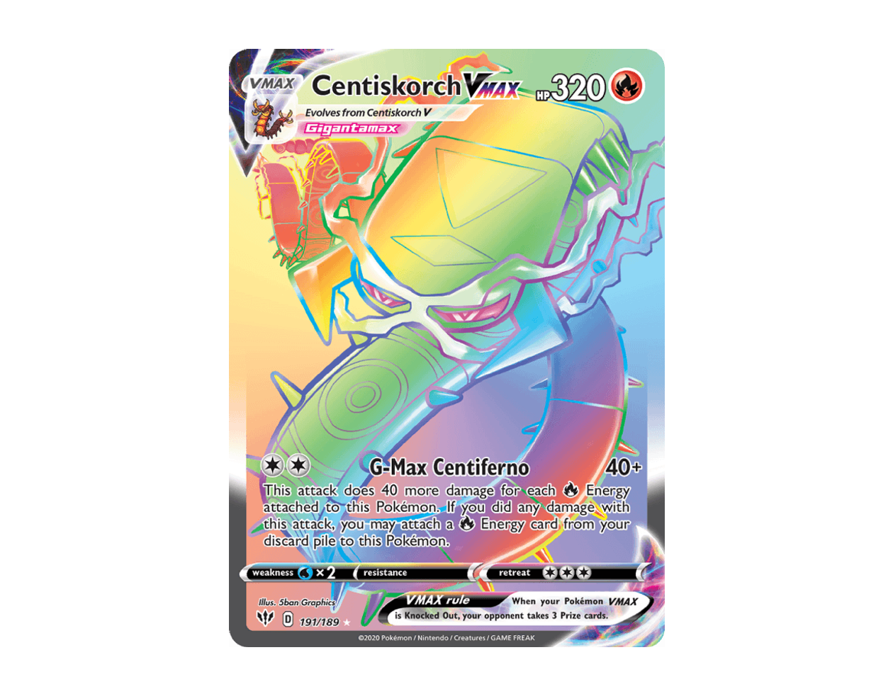 Centiskorch VMAX DA 191/189 (Darkness Ablaze)