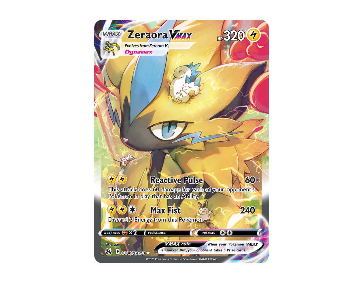 Zeraora VMAX CZGG GG42/70 (Crown Zenith Galarian Gallery)