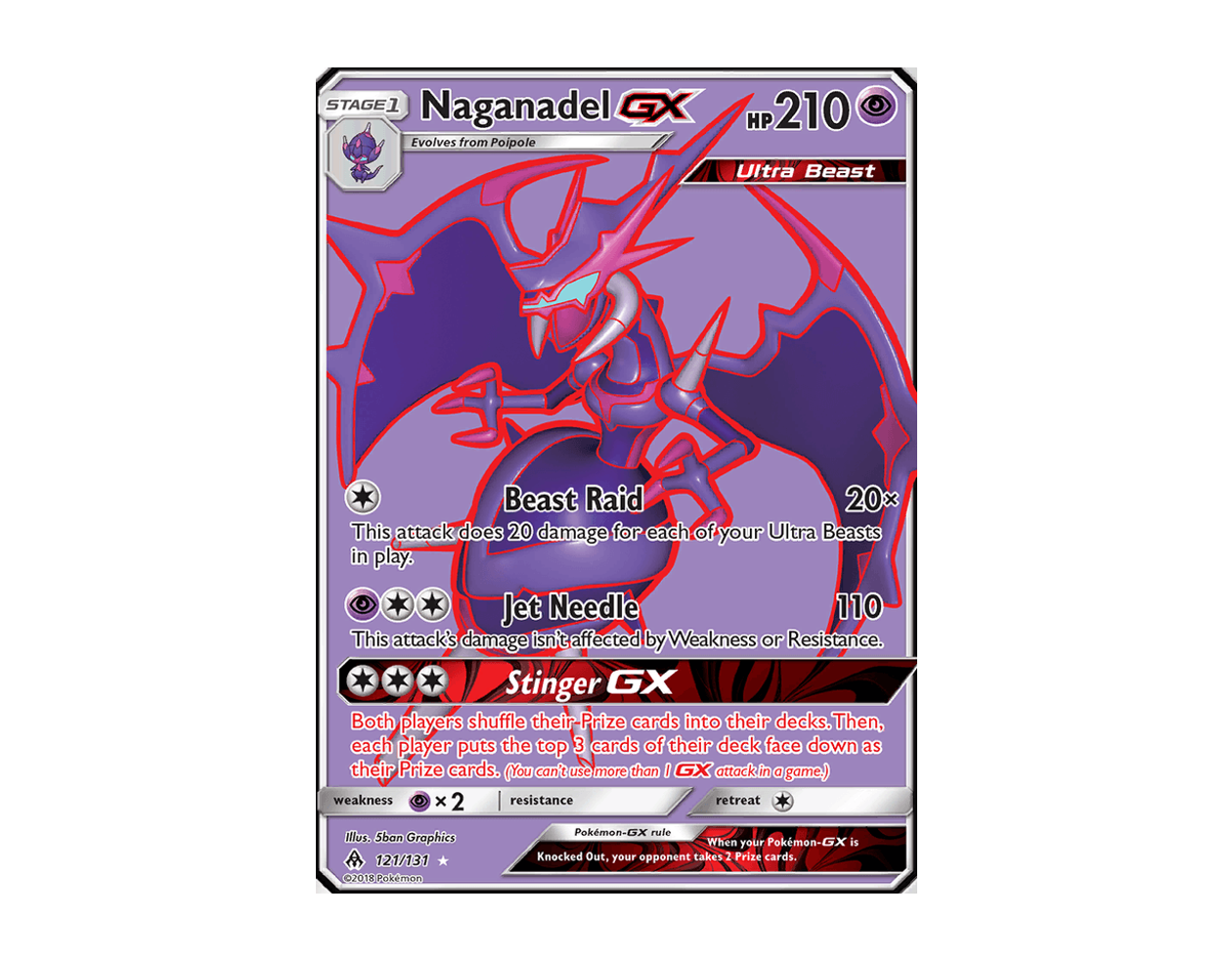 Naganadel GX FL 121/131 (Forbidden Light)