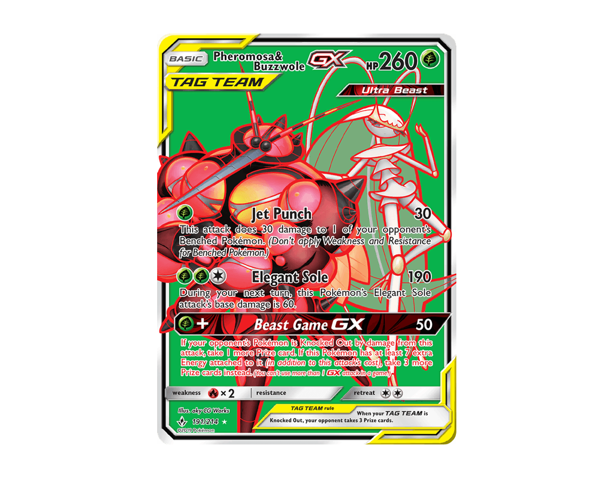 Pheromosa & Buzzwole GX UB 191/214 (Unbroken Bonds)