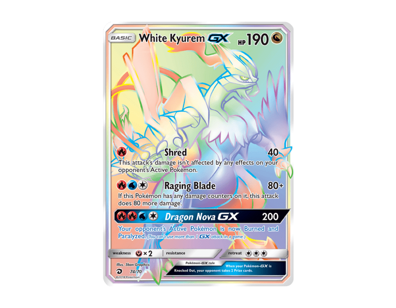 White Kyurem GX DM 74/70 (Dragon Majesty)