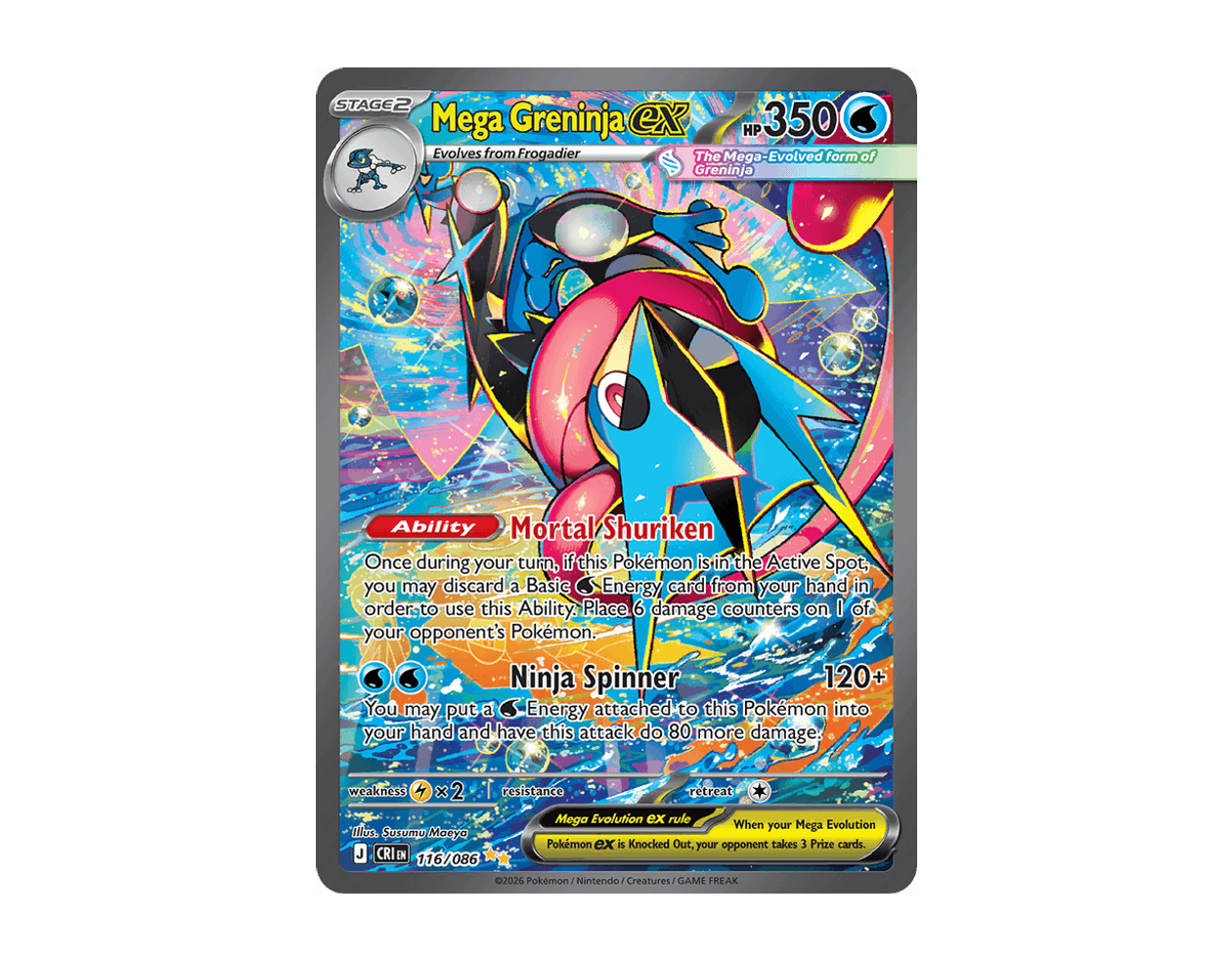 Mega Greninja ex CR 116/86 (Chaos Rising)