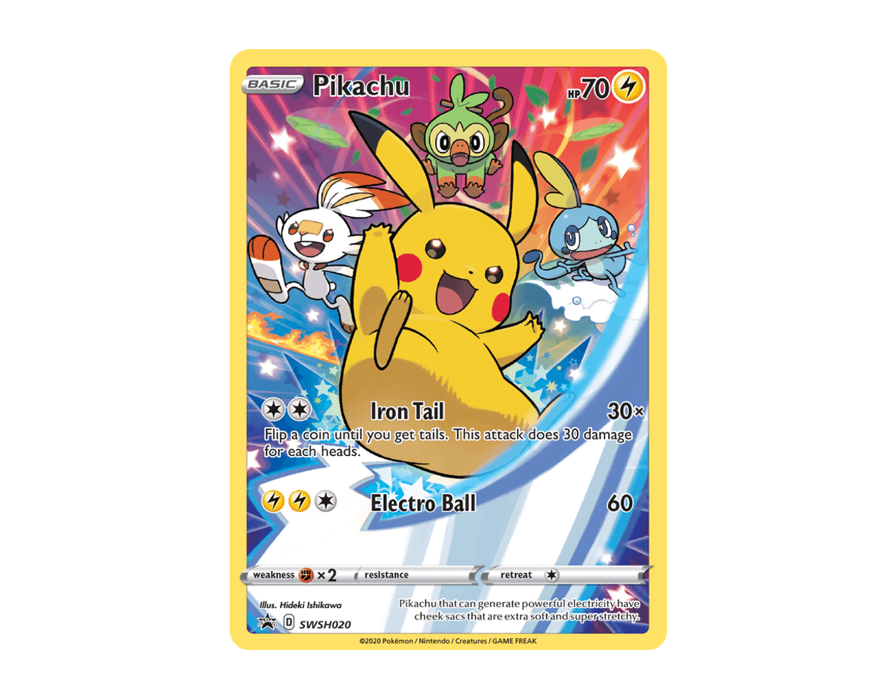 Pikachu SBSP SWSH020/307 (SWSH Black Star Promos)