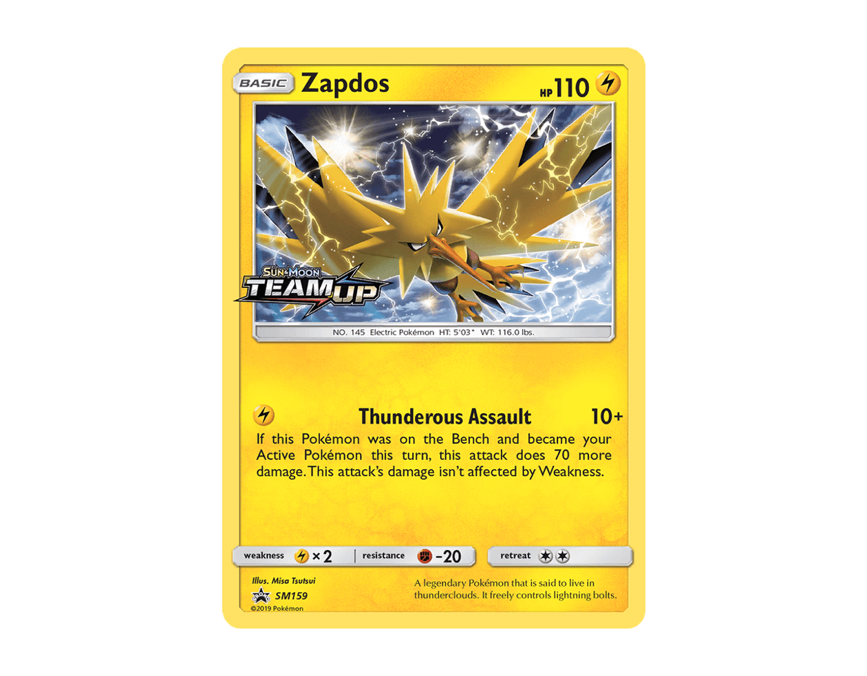 Zapdos SBSP SM159/248 (SM Black Star Promos)