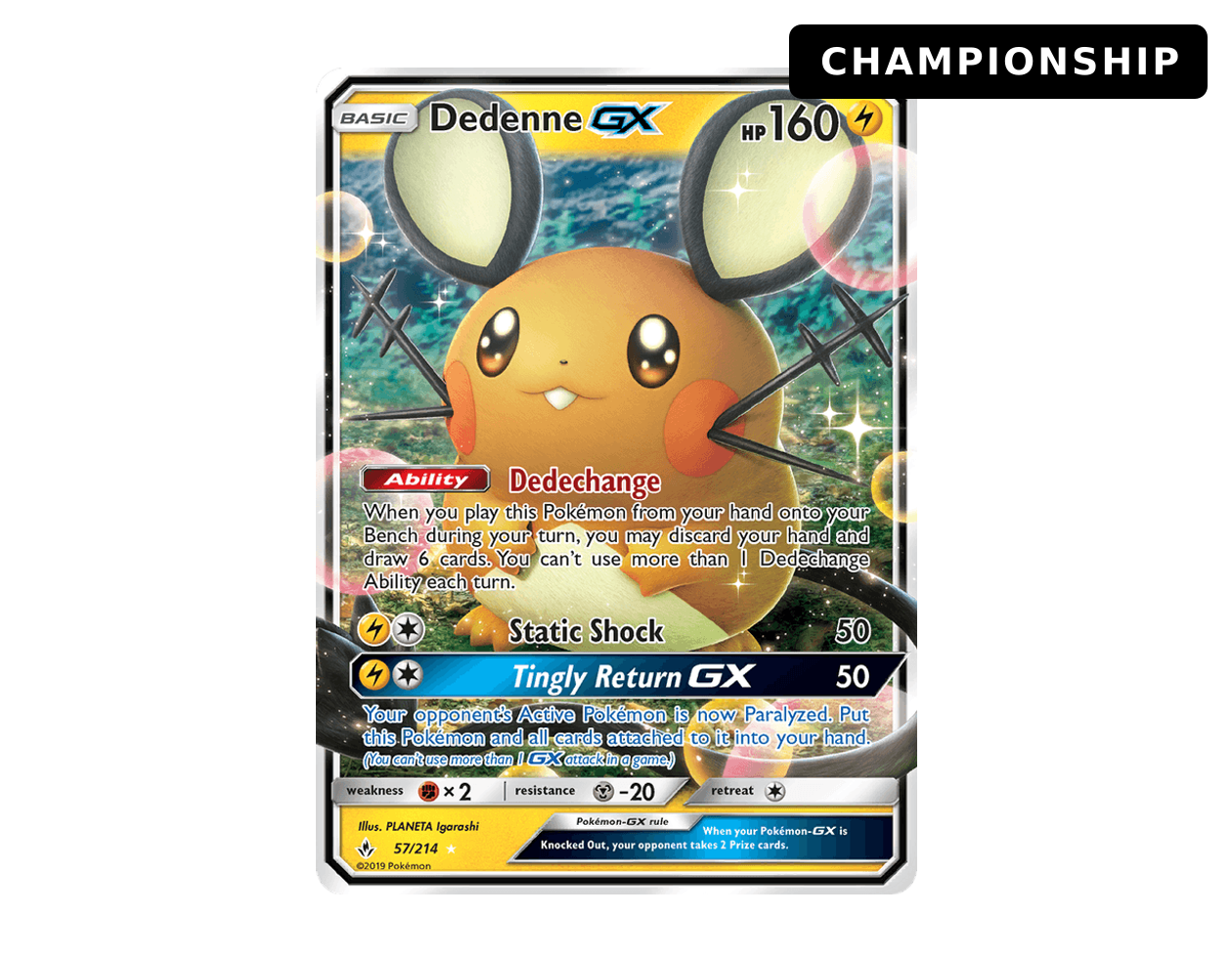 Dedenne GX UB 57/214 (Unbroken Bonds) - Championship