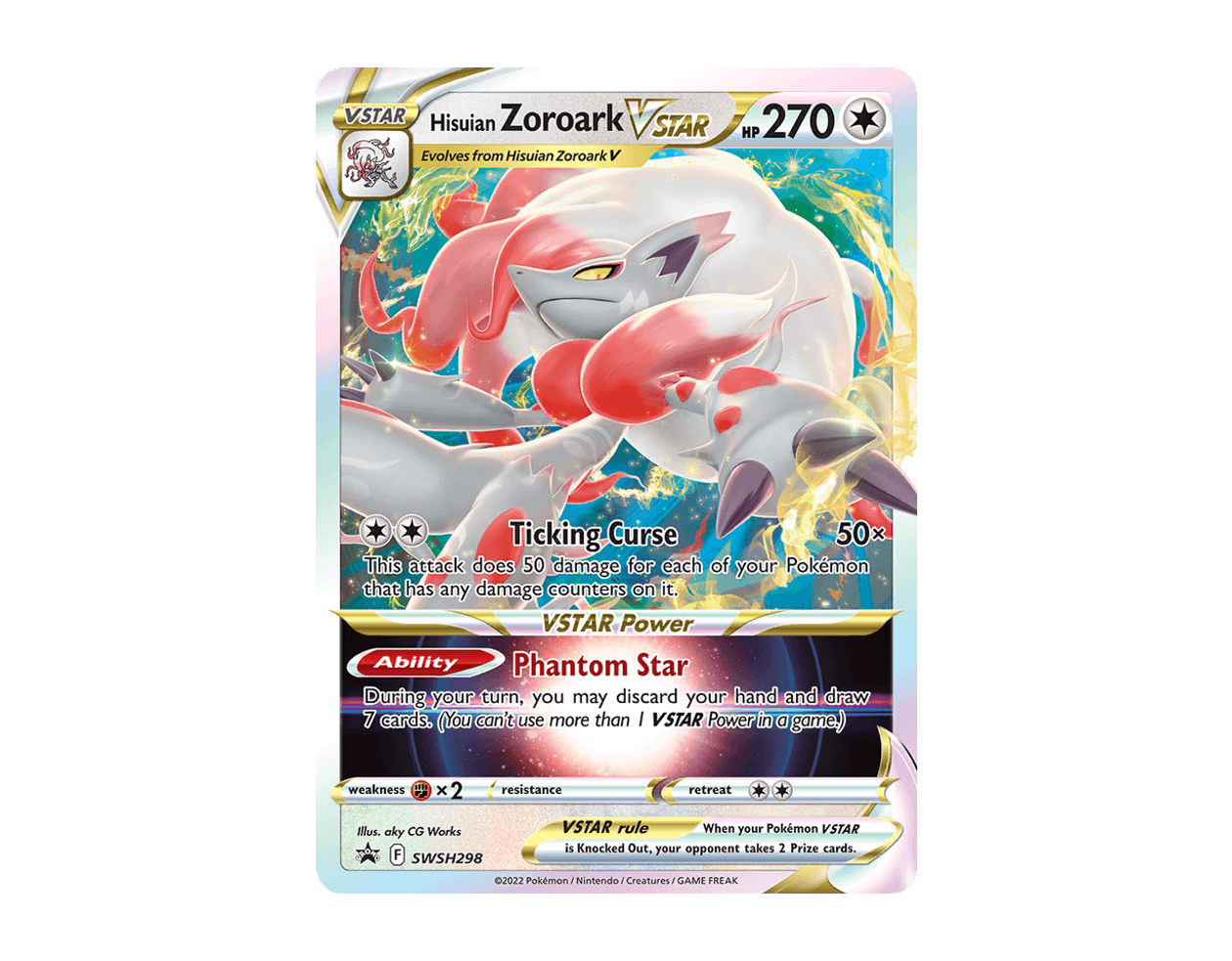 Hisuian Zoroark VSTAR SBSP SWSH298/307 (SWSH Black Star Promos)