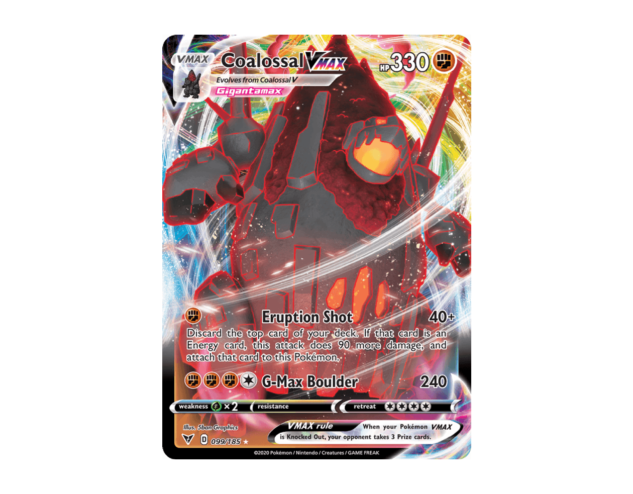 Coalossal VMAX VV 99/185 (Vivid Voltage)