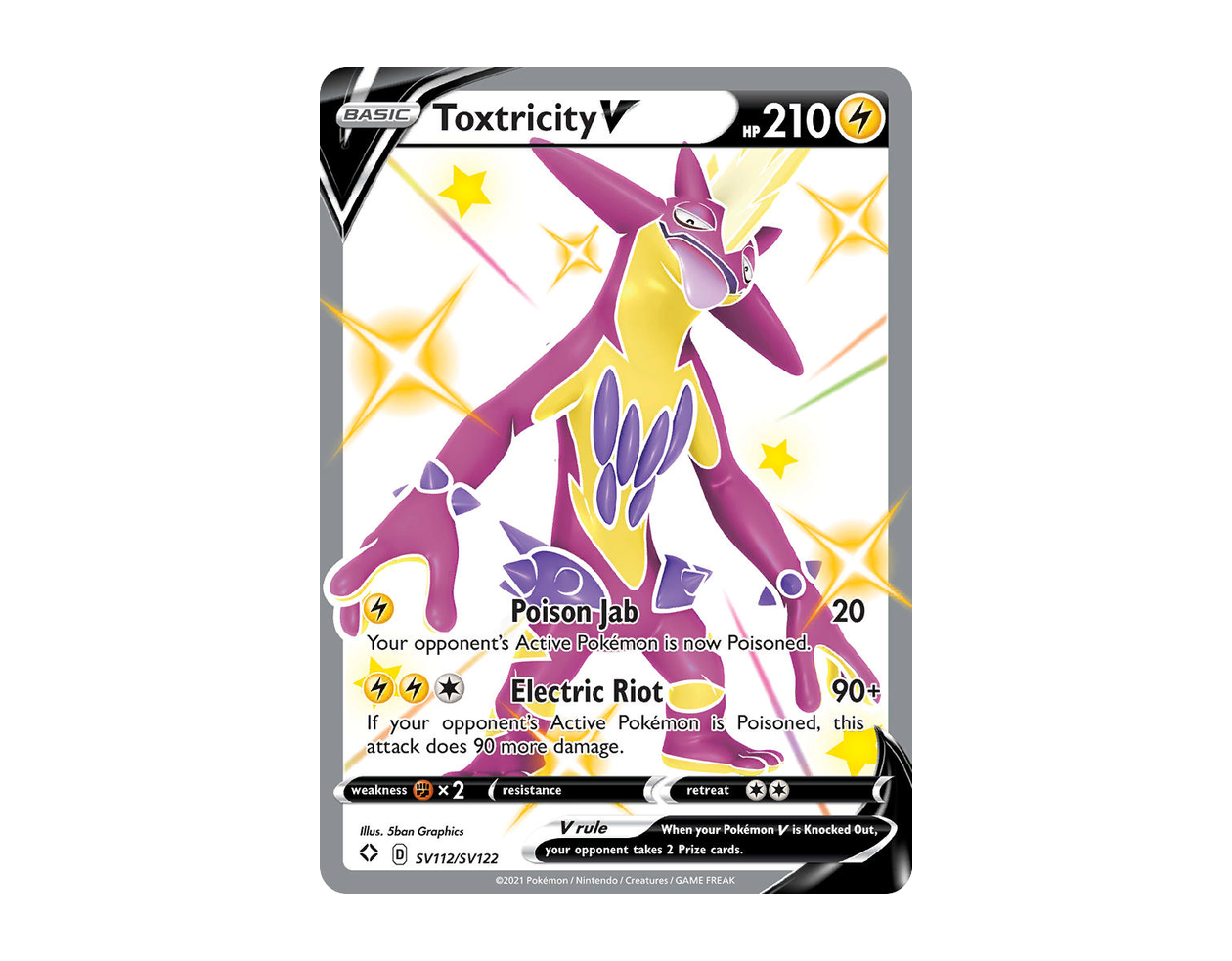 Toxtricity V SFSV SV112/122 (Shining Fates Shiny Vault)