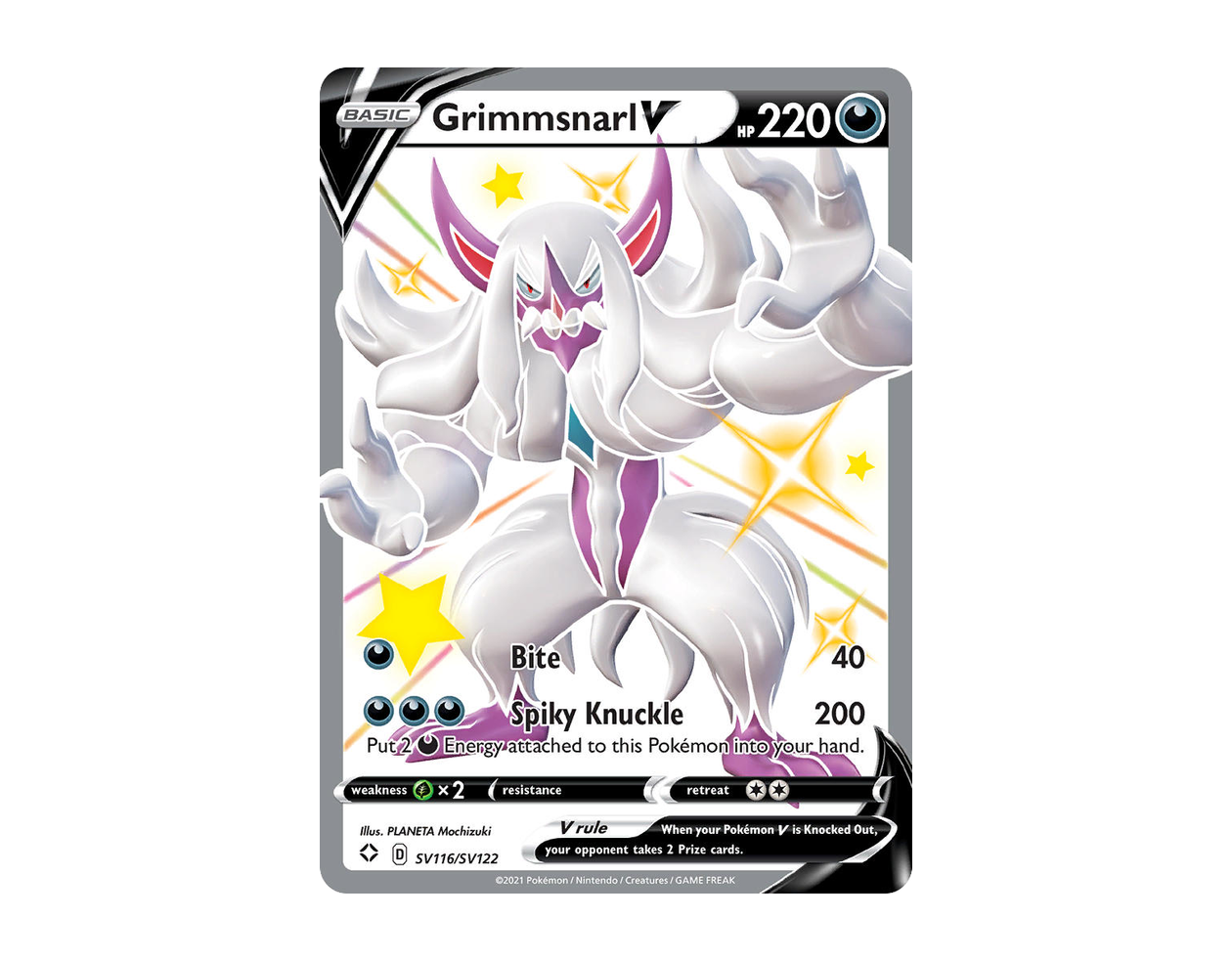 Grimmsnarl V SFSV SV116/122 (Shining Fates Shiny Vault)