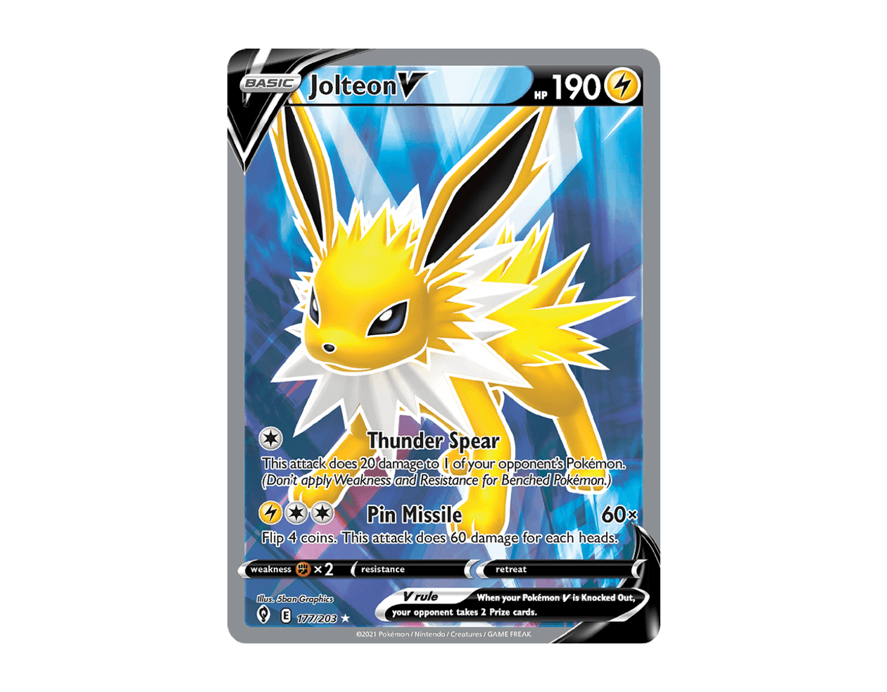 Jolteon V ES 177/203 (Evolving Skies)