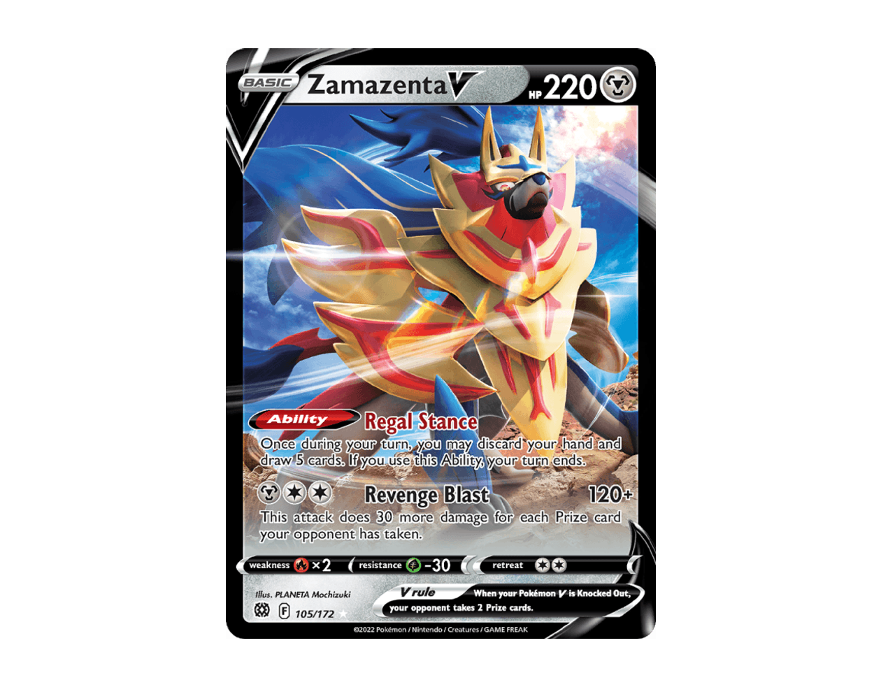 Zamazenta V BS 105/172 (Brilliant Stars)