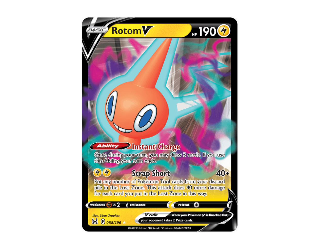Rotom V LO 058/196 (Lost Origin)
