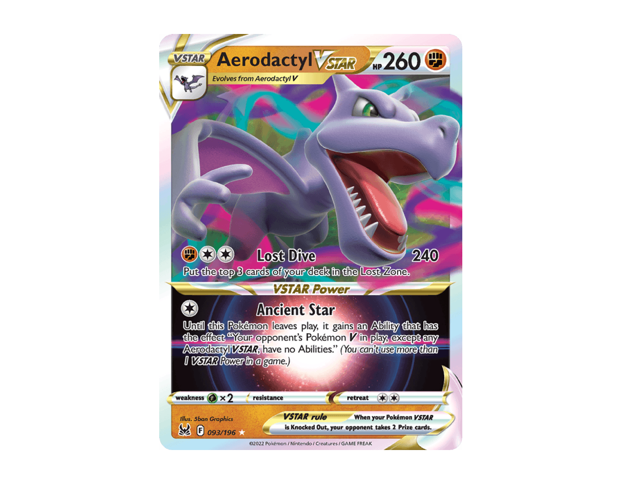 Aerodactyl VSTAR LO 093/196 (Lost Origin)