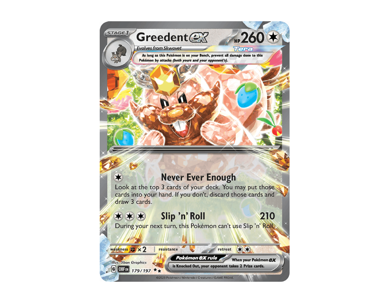 Greedent ex OF 179/197 (Obsidian Flames)